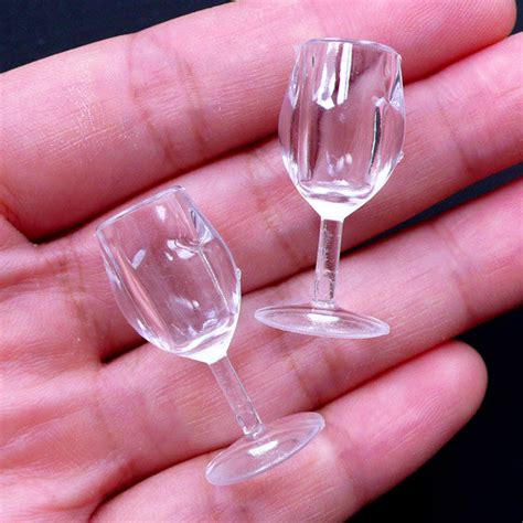 Miniature Wine Glasses Dollhouse Glassware Mini Plastic Cups Dol Miniaturesweet Kawaii