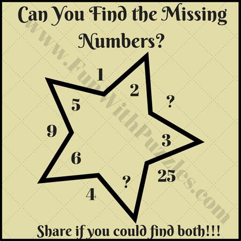 Interesting Fun Star Math Puzzles And Brain Teasers For Kids