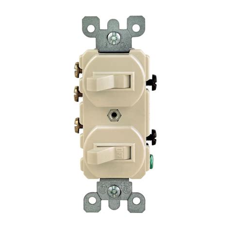 Single wall switch types and styles. Leviton 15 Amp 3-Way Double Toggle Switch, Ivory-5241-IKS ...