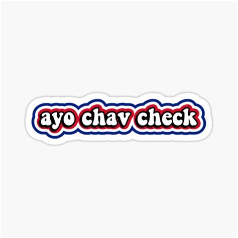 ayo chav check tiktok reference sticker by flareapparel ayo stickers vinyl sticker