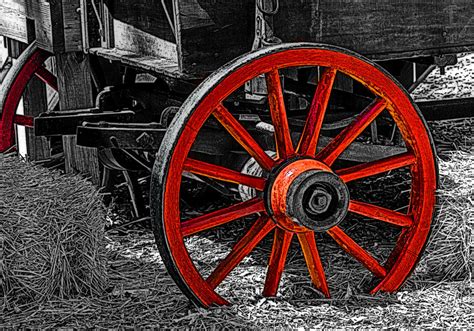 Red Wagon Wheel Painting By Jack Zulli Fine Art America