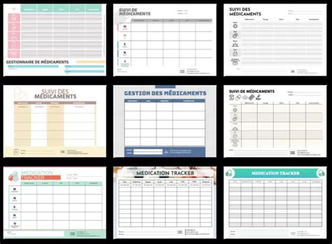 Mod Les Ditables Pour Cr Er Des Fiches De Suivi De Prise De M Dicaments