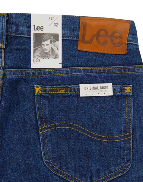 LEE Rider Retro Slim Original Rigid Dark Stonewash Denim Jeans