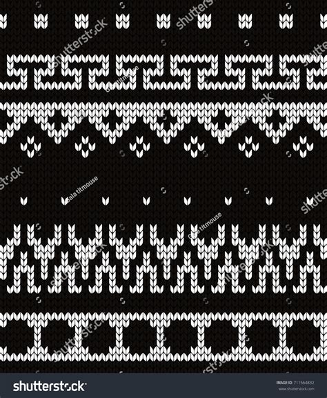 Knitted Seamless Pattern Fair Isle Motives стоковая векторная графика