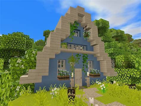 Check spelling or type a new query. blue cottagecore a-frame house in 2021 | Minecraft houses ...