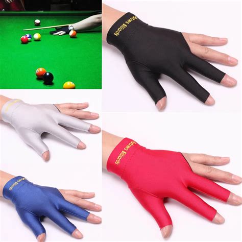 New Arrival Color Snooker Billiard Cue Glove Pool Left Hand Open Three Finger Accessory New