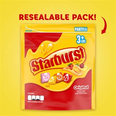 Starburst Original Fruit Chews Chewy Candy Party Size Bag 50 Oz City