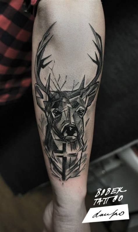 41 Best Black Deer Tattoos Images On Pinterest Deer Tattoo Stag