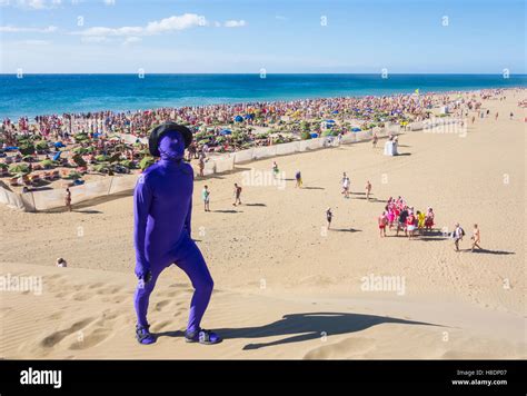 Start Of German Carnival Season Celebrations On Gay Nudist Beach At Maspalomas Gran Canaria