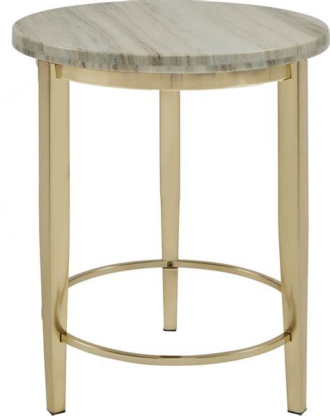 White Marble Top Side Table From Pulaski Coleman Furniture