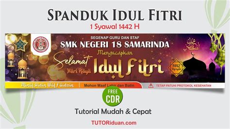 Desain Spanduk Banner Idul Fitri 1442 H Coreldraw Free Cdr Spanduk