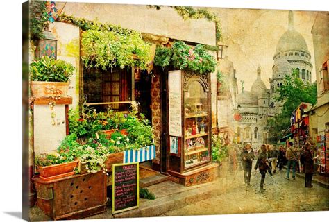 Montmartre Parisian Streets Wall Art Canvas Prints Framed Prints