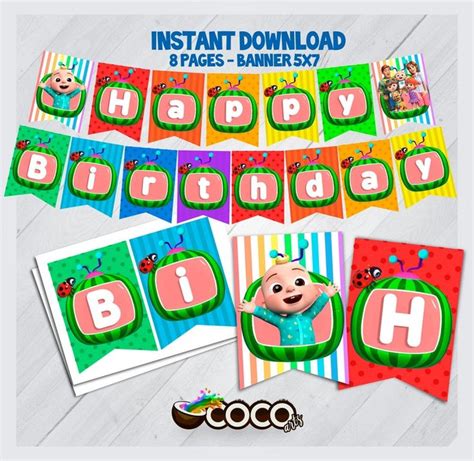 Cocomelon Birthday Banner Printable Free Images And Photos Finder