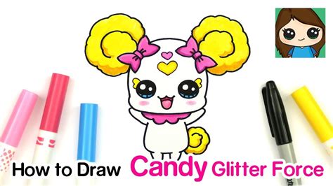 This little adorable dispenser will hold some of your favorite candies. How to Draw Candy | Glitter Force - YouTube