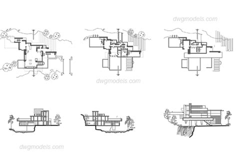 Floor Plan Of Falling Water By Frank Lloyd Wright