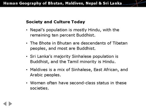 physical geography of bhutan maldives nepal sri lanka