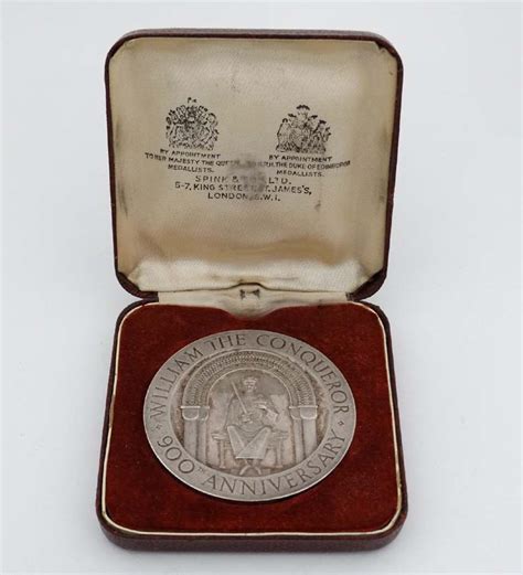 Commemorative Medallion A Silver Medallion Commemorating 1066 The