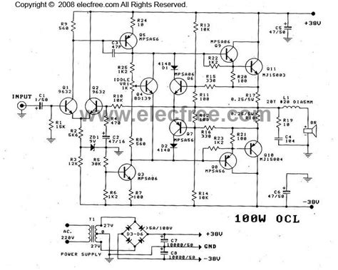 A practical audio power amplifier must have dedicated circuits for producing voltage gain and current gain. October 2014 | Collection Schematic