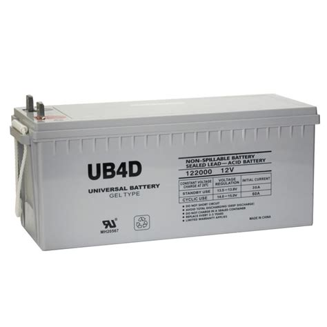 Ub 4d 40701 Universal 12v 180 Ah Deep Cycle Sealed Gel Battery