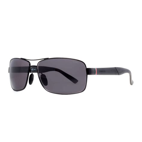 gucci gg 2234 s c0y 3h matte black grey polarized men s rectangular sunglasses