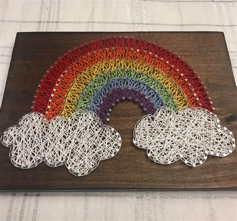 Rainbow String Art Etsy