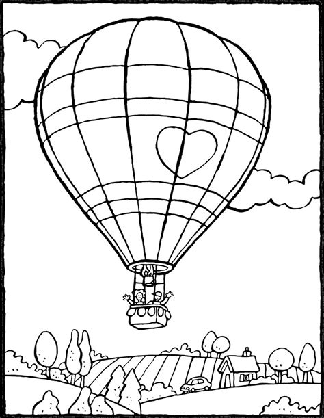 Top 20 Printable Hot Air Balloon Coloring Pages - Online Coloring Pages