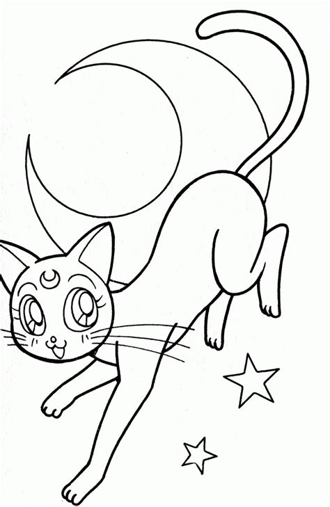 Sailor Moon Luna Coloring Pages Coloring Home