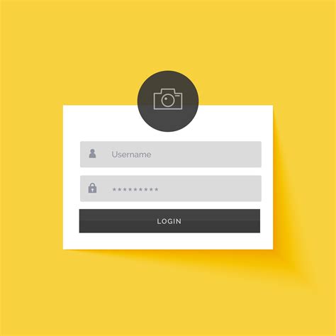 Yellow Login Form Template Design Background Download Free Vector Art