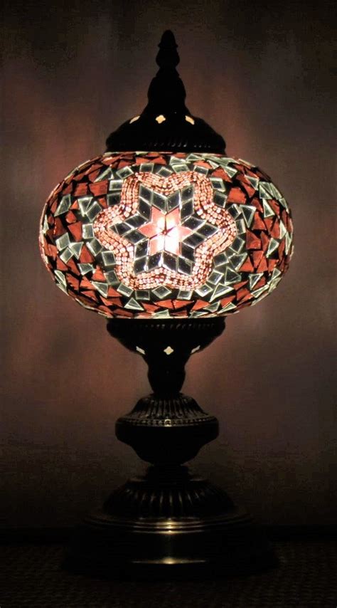Turkish Mosaic Table Lamp Large Mosaic Fire Ball Nirvana