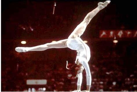 Nadia Comenici At Moscow In 1980 In The Womens Gymnastics Event