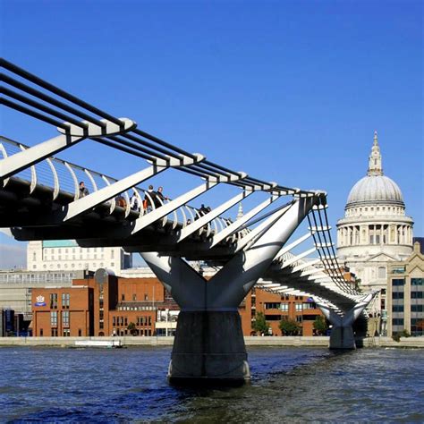 Millenium Bridge London England Rope Bridge Millennium Bridge