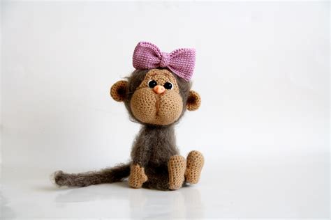 Monkey, Monkey plush, Monkey Toy, Monkey amigurumi, Crochet Monkey, Cute Monkey, Monkey dol 