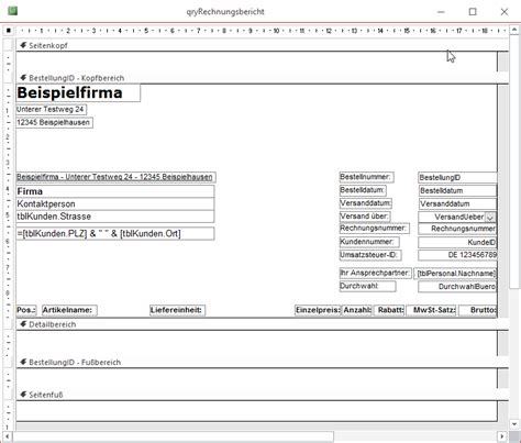 Access 2013 Rechnung Erstellen
