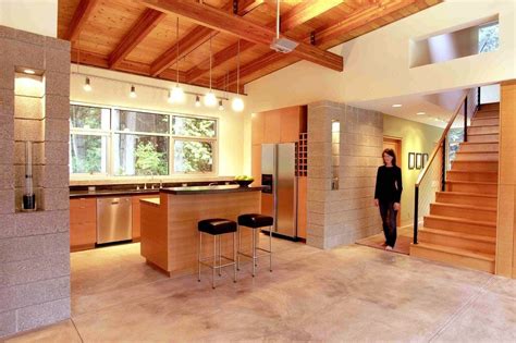 What are the pros and cons on painting the interior side of the cinderblock wall? Image result for cinder block interior design ideas ...