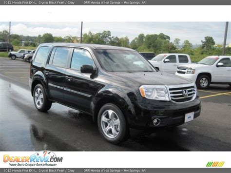 2012 Honda Pilot Ex L Crystal Black Pearl Gray Photo 7