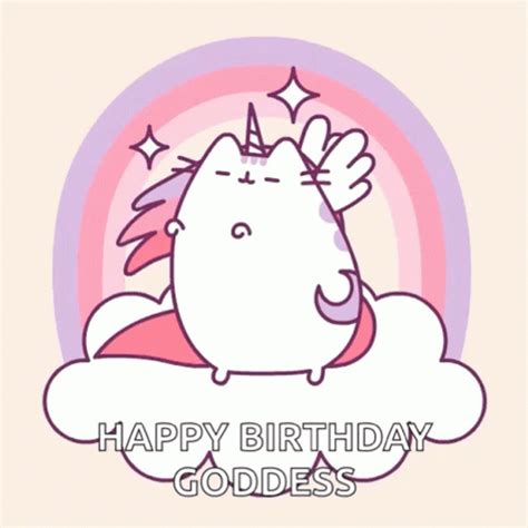 Happy Birthday Unicorn Goddess Pusheen Gif Gifdb Com My Xxx Hot Girl