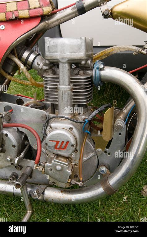 Weslake Single Cylinder Speedway Bike Engine Stock Photo Alamy