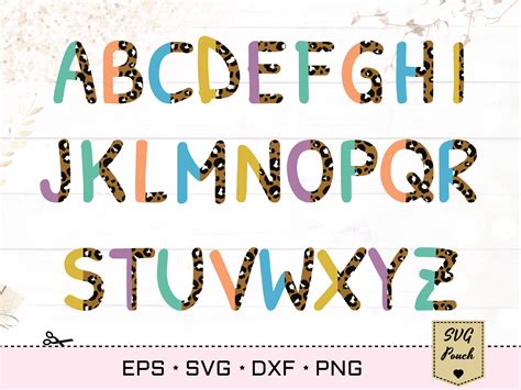 Leopard Colorful Half Font Svg By Svgpouch Thehungryjpeg