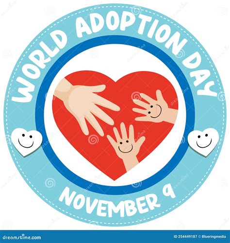 World Adoption Day Logo Design Stock Vector Illustration Of Decorated