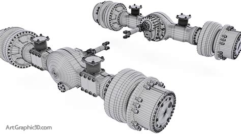 Dump Truck Chassis 3d Model