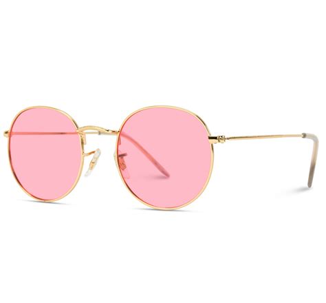 yellow retro round tinted lens hipster sunglasses see the world through the color of your