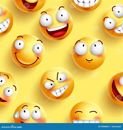 Happy And Sad Facesemoji Sticker Vector 118698626
