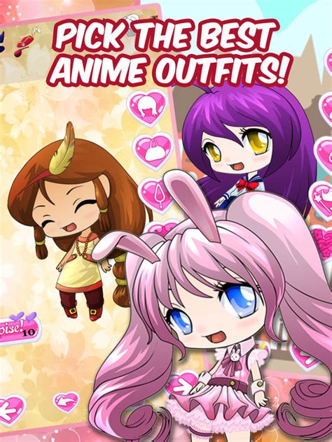 Anime Chibi Girls Characters Dressup Creator Games Apprecs