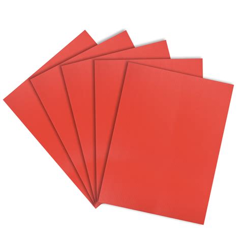 Corrugated Plastic Sheets3mm Red Blank Yard Lawn Signs12 Inch X 16
