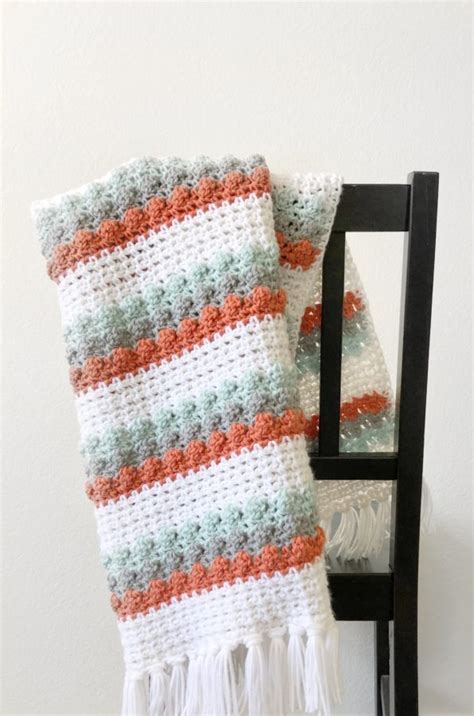 Crochet Mesh And Bobble Blanket Daisy Farm Crafts