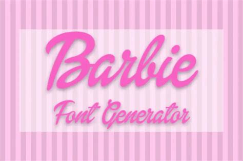 Barbie Font Generator Fonts Pool