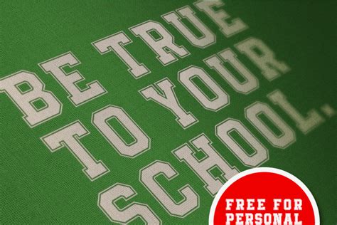 Be True To Your School Font Henriavecunk Fontspace