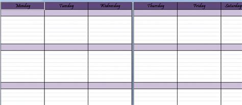 Weekly Schedule Planner Template Weekly Schedule Sheet