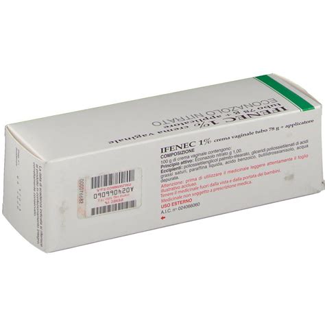 Бронируйте ифенек (ifenec) крем 1% 30г по телефону в москве: IFENEC 1% crema vaginale 78g - shop-farmacia.it