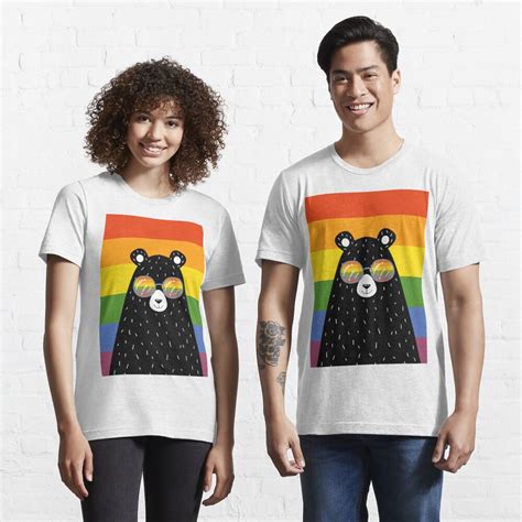 Gay Pride Bear In Sunglasses With Rainbow Flag T Shirt For Sale By
